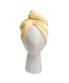 „Malou & Marius" bambukinis galvos rankšluostis - turbanas. Geltonas