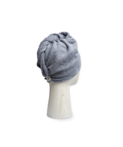 „Malou & Marius" bambukinis galvos rankšluostis - turbanas. Pilkas